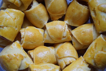 Indonesian traditional cookies with a natural background