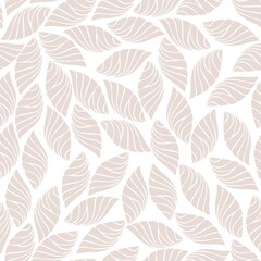 Leaves Seamless Pattern. Simple Floral Pattern with Leaves for Wedding, Anniversary, Birthday and Party. Floral Modern Abstract Print Design. Vector EPS 10
