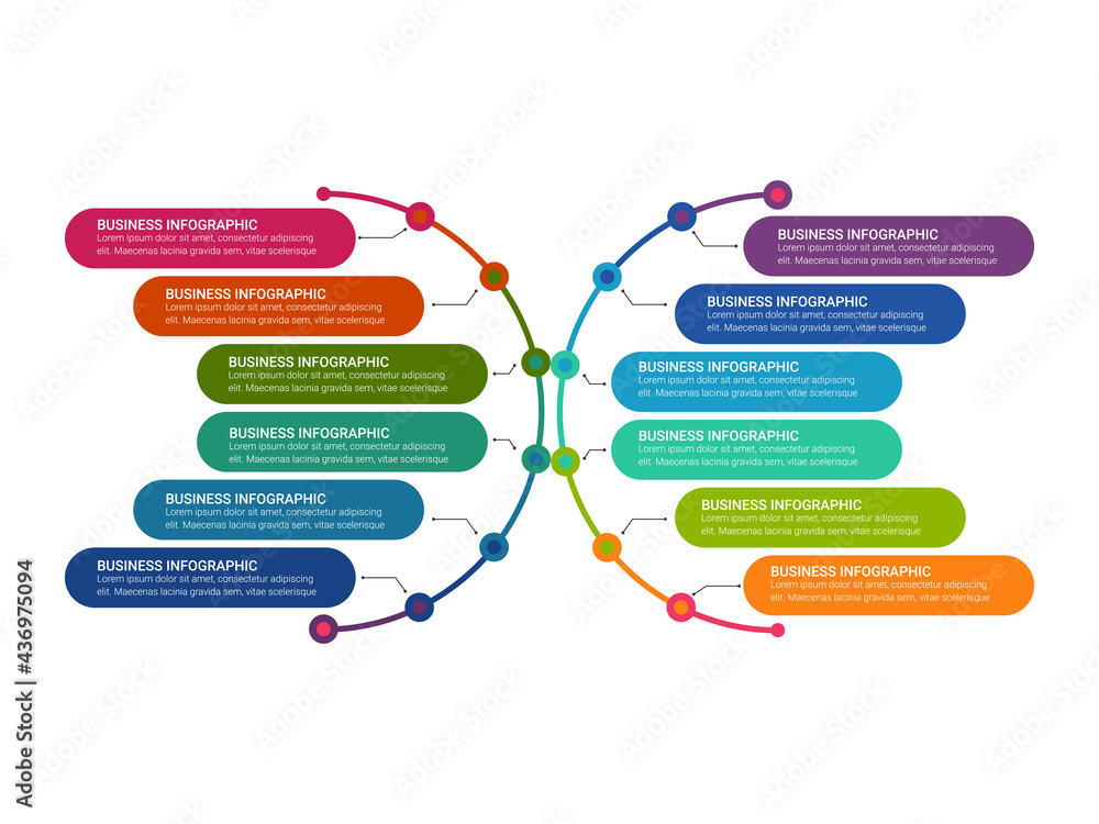 Poster business infographic data visualization. process chart. presentation business infographic template. 