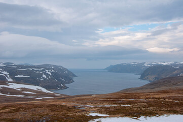 Norwegian landscapes on  gloomy summer day