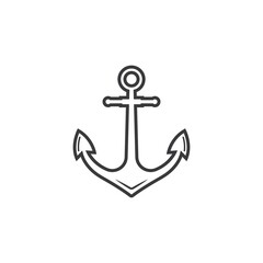 Anchor line  icon  vector  illustration design