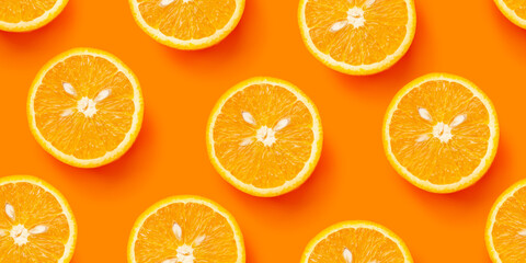 Orange citrus seamless backdrop texture