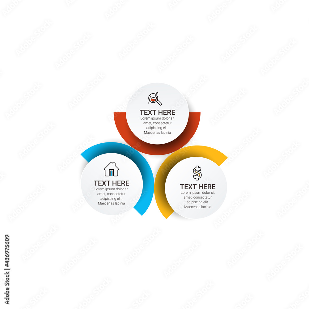 Aufkleber vector illustration infographic design template with icons and numbers options or steps. can be used