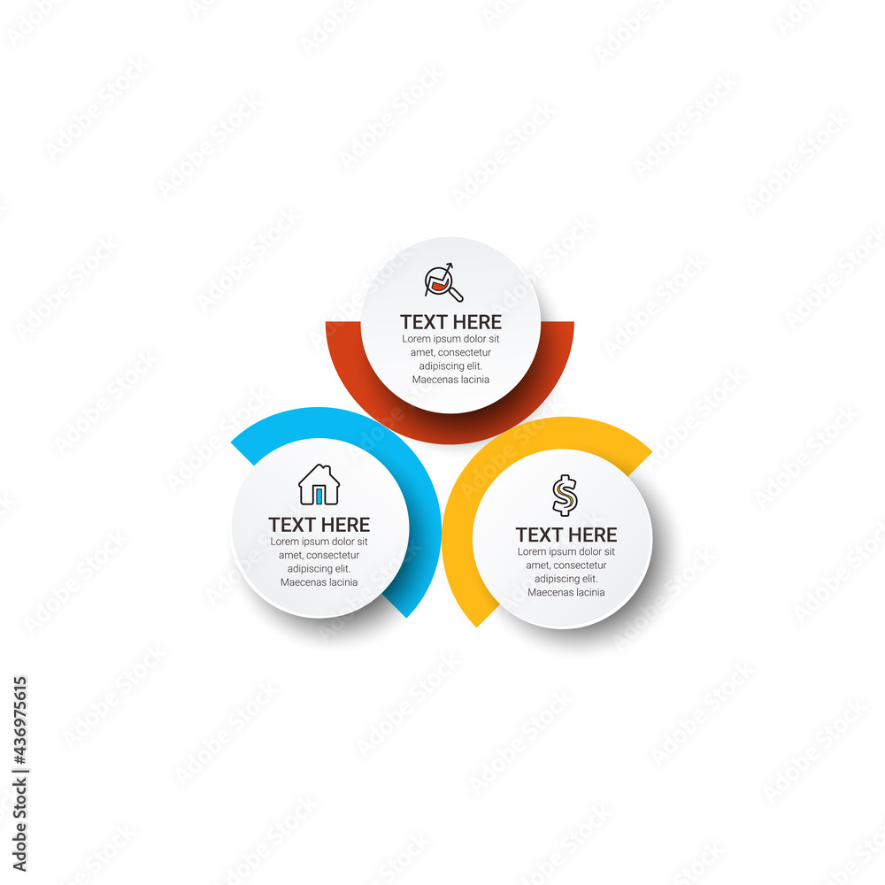 Poster vector illustration infographic design template with icons and numbers options or steps. can be used