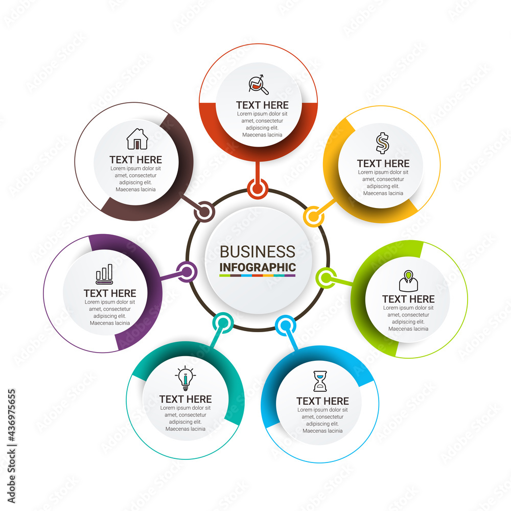 Poster vector illustration infographic design template with icons and numbers options or steps. can be used