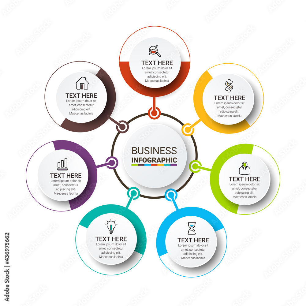 Poster vector illustration infographic design template with icons and numbers options or steps. can be used