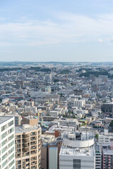 Obraz premium city skyline aerial view of Sendai in Japan