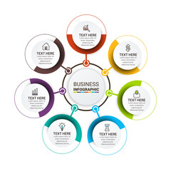 Vector infographic template. Business concept with numbers options. Can be used for process diagram, presentations, workflow layout, banner, flow chart, info graph.