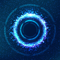 Particles liquid dynamic flow