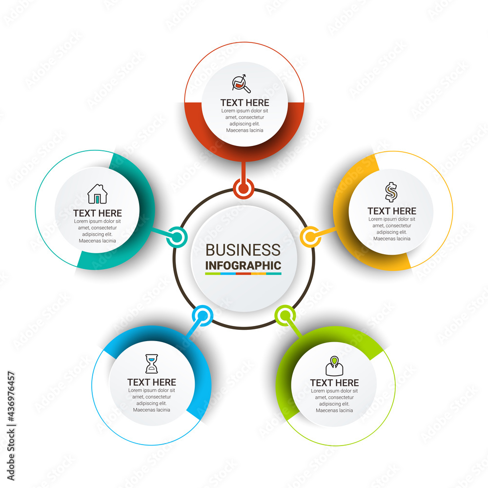 Poster vector infographic template. business concept with numbers options. can be used for process diagram,