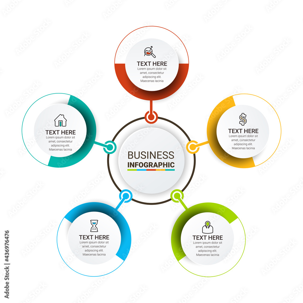 Poster vector infographic template. business concept with numbers options. can be used for process diagram,