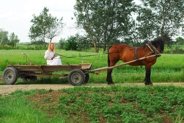 young girl as a driver