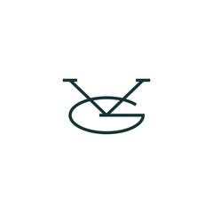 vg letter mark initial logo vector icon illustration
