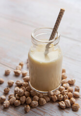 Chick peas milk with chick peas