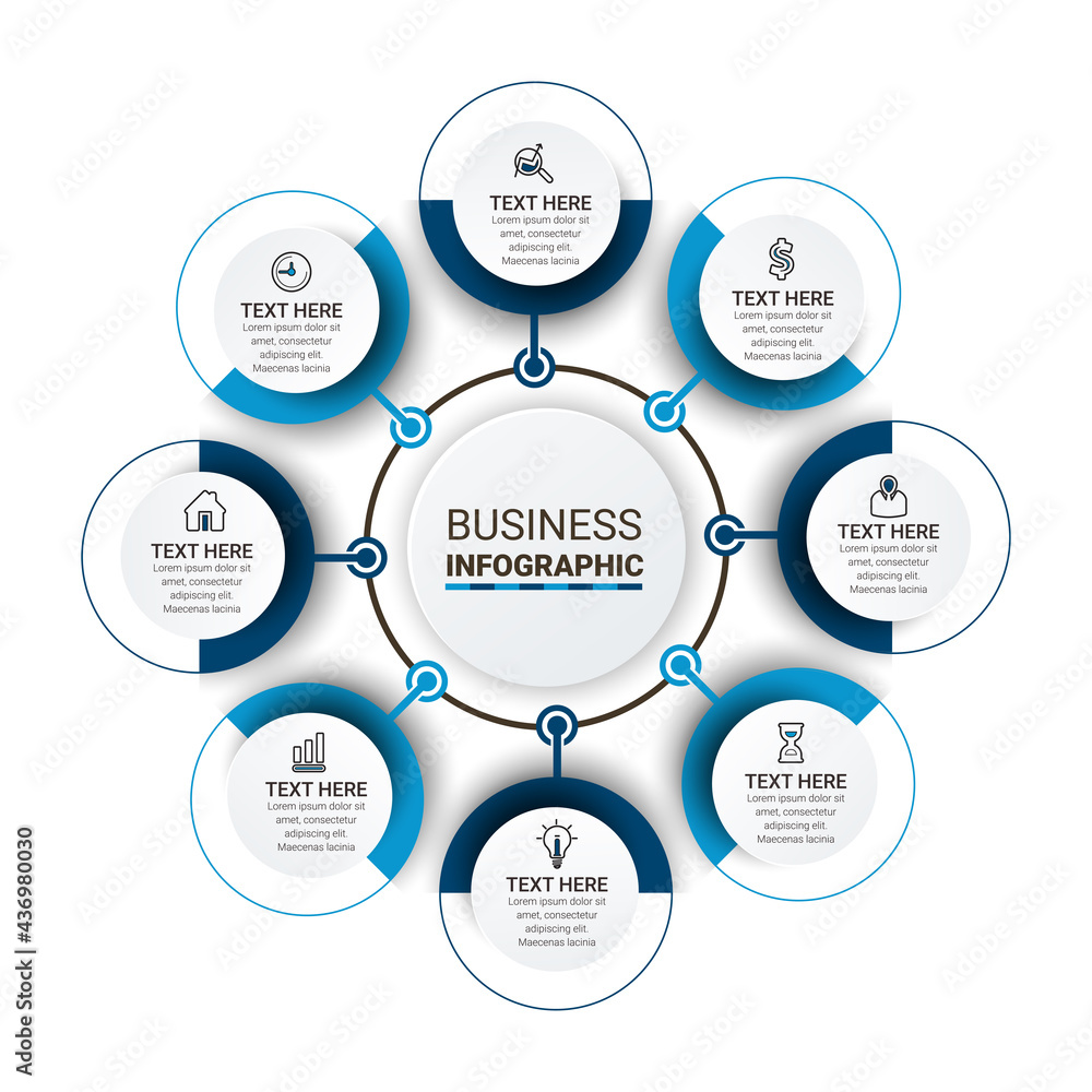 Poster infographic icons designed for abstract background template. can be used for workflow layout, diagra