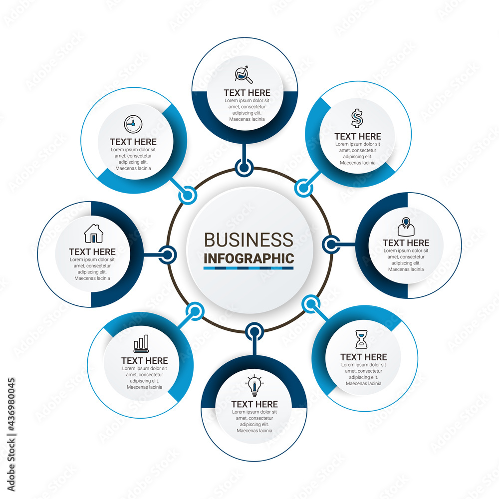 Poster infographic icons designed for abstract background template. can be used for workflow layout, diagra