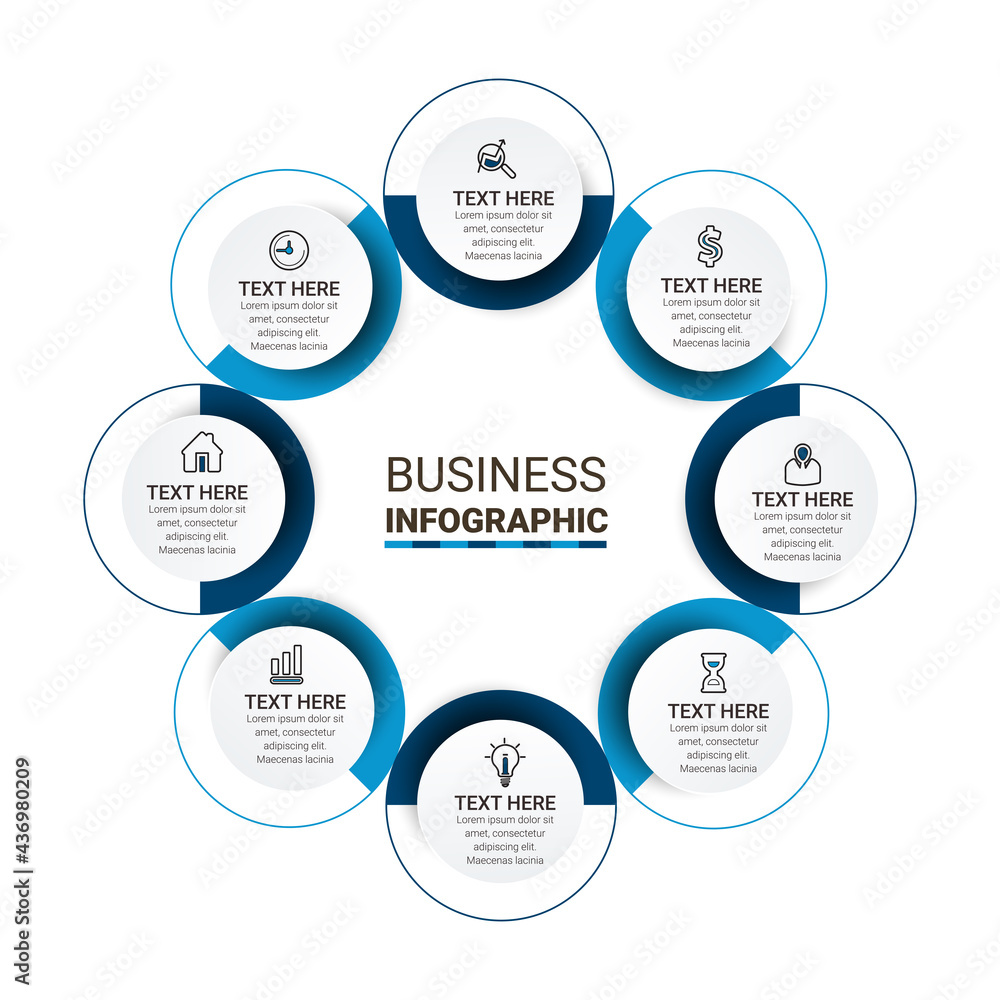 Aufkleber infographics design vector and marketing icons can be used for workflow layout, diagram, annual repo