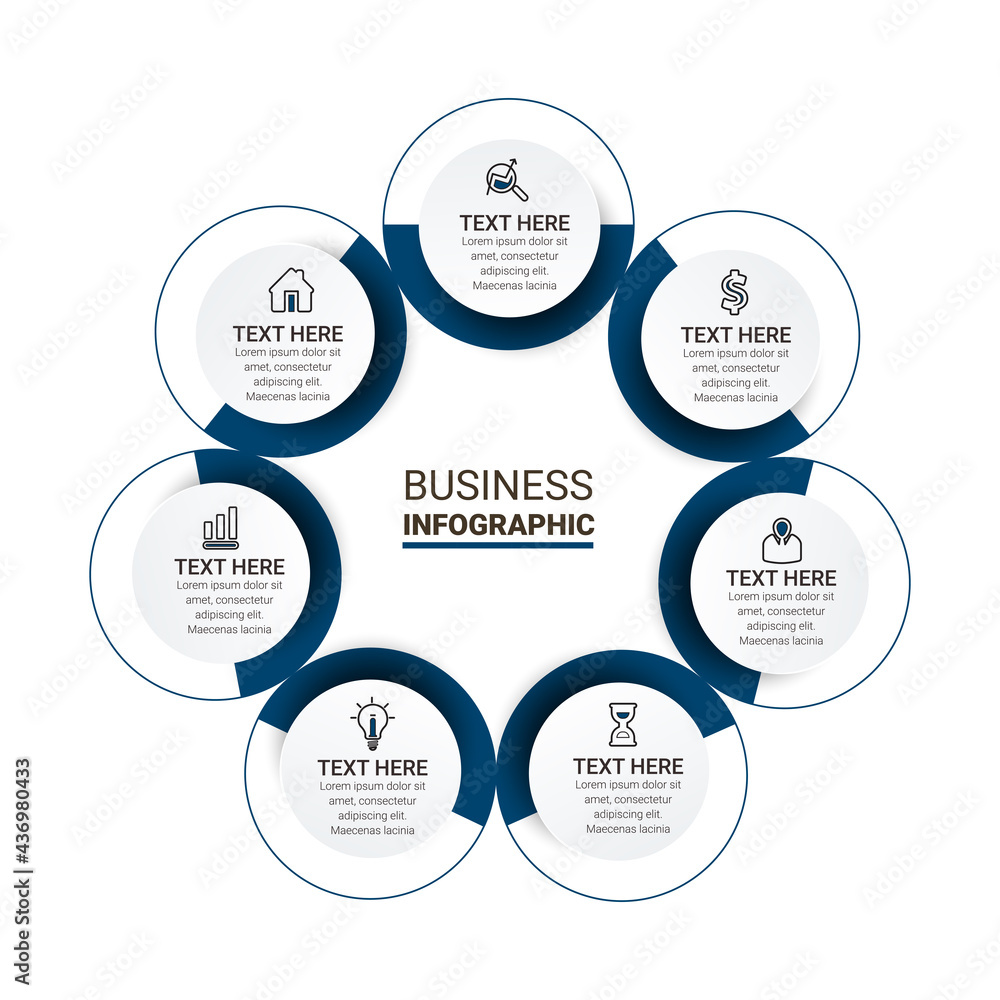 Aufkleber infographics design vector and marketing icons can be used for workflow layout, diagram, annual repo