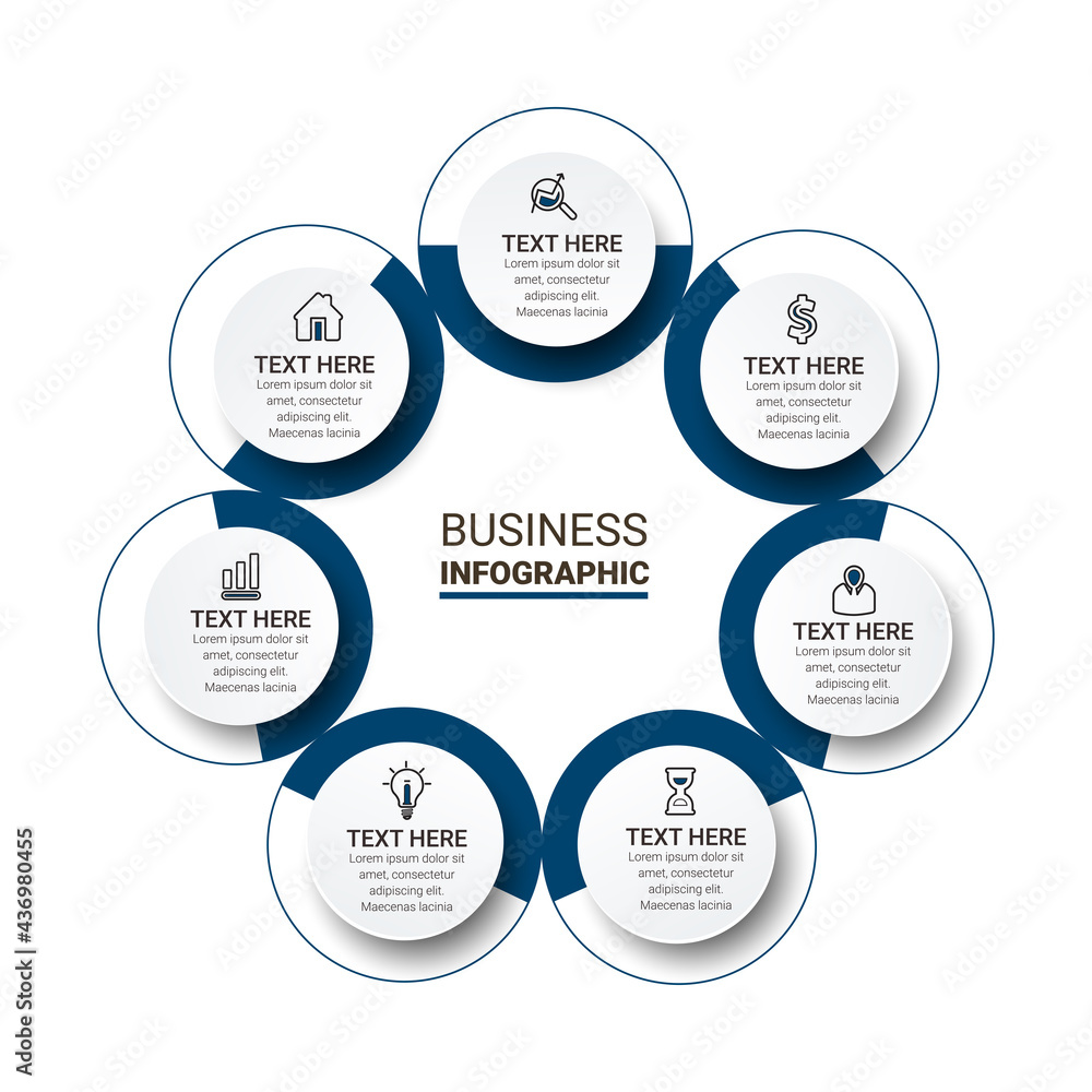 Aufkleber infographics design vector and marketing icons can be used for workflow layout, diagram, annual repo