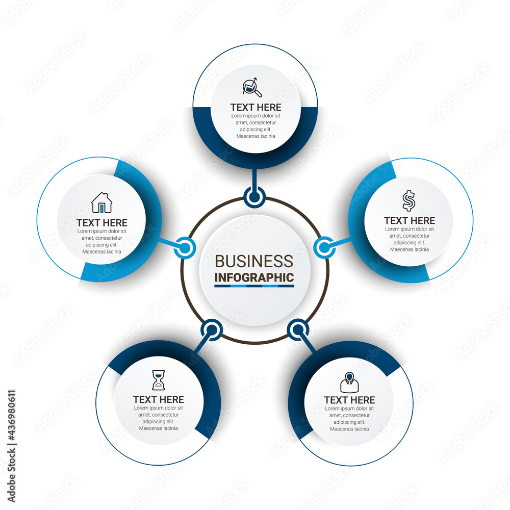 Poster infographics design vector and marketing icons can be used for workflow layout, diagram, annual repo