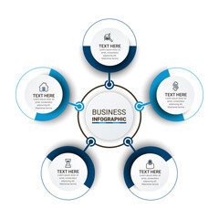 Infographics design vector and marketing icons can be used for workflow layout, diagram, annual report, web design. Business data visualization.

