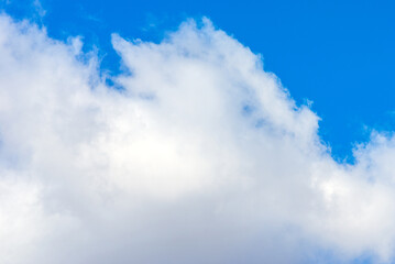 blue sky with white beautifull clouds background.closeup