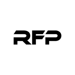 RFP letter logo design with white background in illustrator, vector logo modern alphabet font overlap style. calligraphy designs for logo, Poster, Invitation, etc.