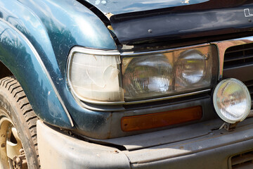 Fototapeta premium old car headlight