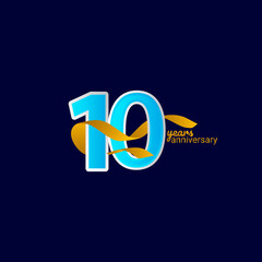 10 Years Anniversary Celebration Vector Template Design Illustration
