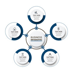 Vector business template for presentation. Creative concept for infographic. Business concept with number options, steps, or processes.
