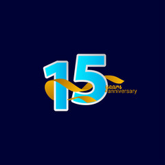 15 Years Anniversary Celebration Vector Template Design Illustration