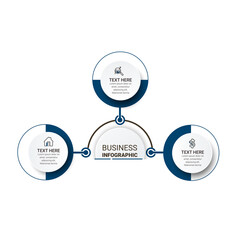 Business infographic data visualization. Process chart. Presentation business infographic template. Vector illustration.