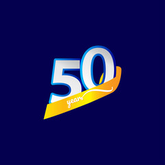 50 Years Anniversary Celebration Vector Template Design Illustration