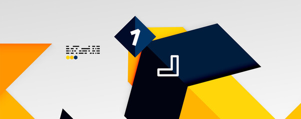 Shiny color triangles and geometric shapes vector abstract background