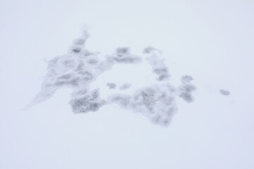 Texture in the snow, North China