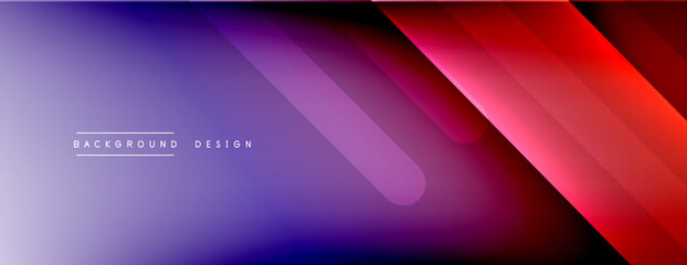 Dynamic lines abstract background. 3D shadow effects and fluid gradients. Modern overlapping forms