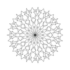 Mandala artwork with triangle