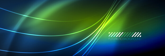 Neon dynamic beams vector abstract wallpaper background. Wallpaper background, design templates for business or technology presentations, internet posters or web brochure covers