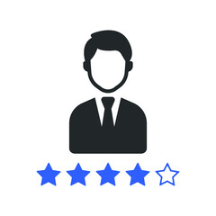 user, customer review feedback icon