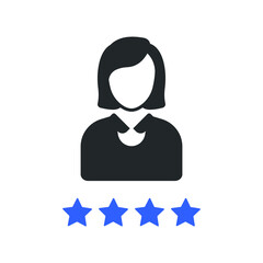 user, customer review feedback icon
