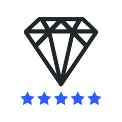 diamond, diamond class icon design vector