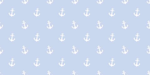 Blue anchor seamless repeat pattern background © Kati Moth