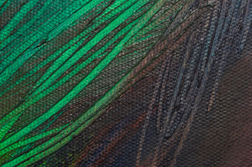 Obraz premium Close-up view of hand-painted canvas. Abstract background for different uses.