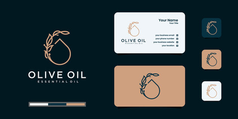 Olive tree and oil logo design
