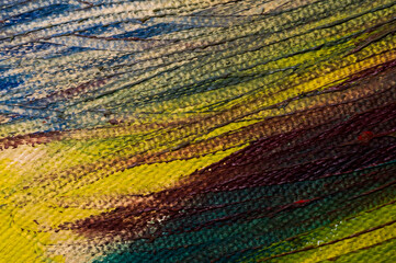 Close-up view of hand-painted canvas. Abstract background for different uses.