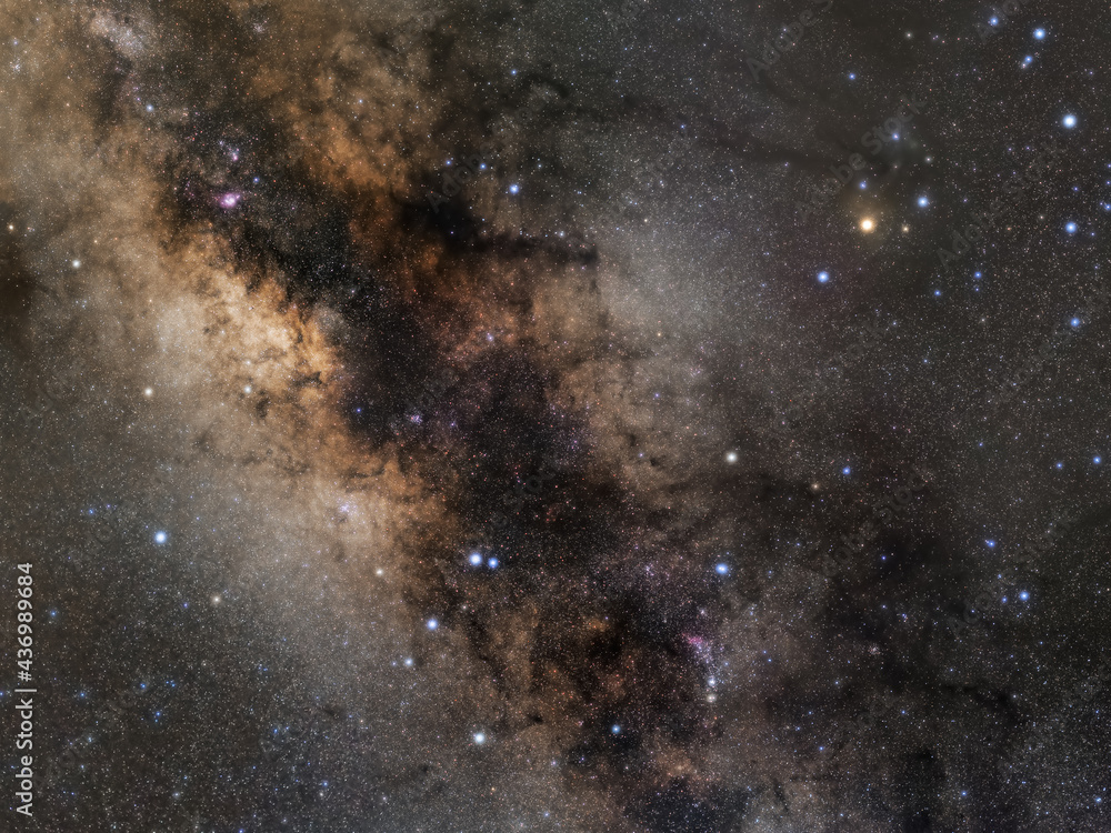 Wall mural scorpius and the milky way from christchurch, new zealand. june 2020.