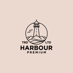premium harbor vector logo design