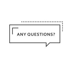 Any questions stamp on white. Vector