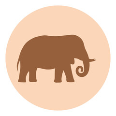 Elephant silhouette animal abstract web icon 
