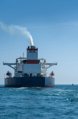 industrial ship at sea, tanker, istanbul, turkey